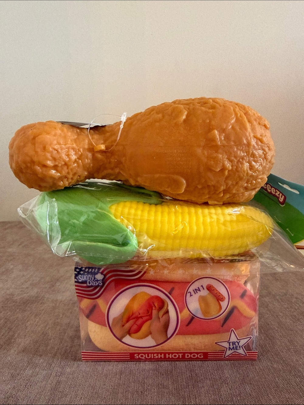 Sunny Days Squeezy Hot Dog, Drum Stick, Corn | Limited Edition Americana